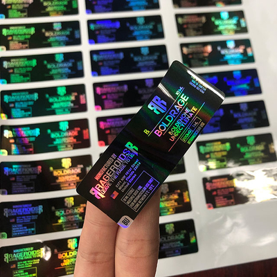 ملصقات قنينة زجاجية بالليزر PMS Color Hologram