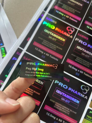 ملصقات فيال ليزرية من شركة Pegmgf 5mg للأدوية الابتنائية بحجم 2 مل