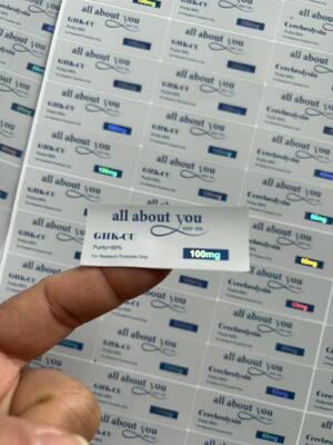 GHK- CU 5MG ملصقات القارورة مع تأثير لامع ليزر