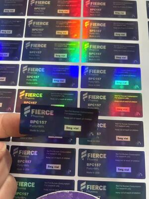 ملصقات قوارير الببتيد BPC 157 بجرعة 5 ملغ