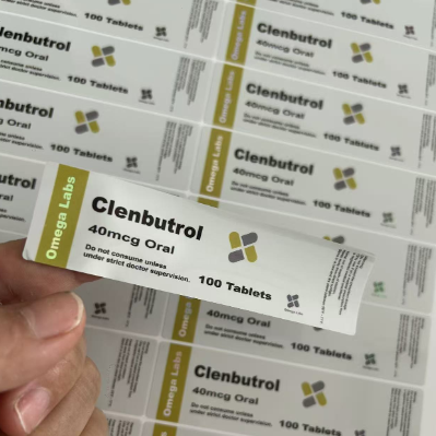 Clenbutrol 40mcg 100 Tablets  Customized Design Pvc Materail Labels