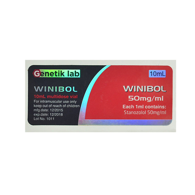 Genetik Lab Winibol 50mg ملصق زجاجة حبوب منع الحمل عن طريق الفم