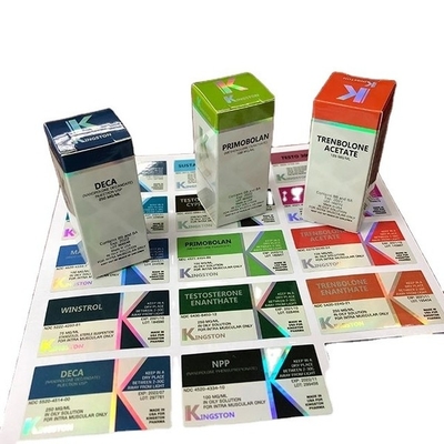 RX 10ml علب القارورة الفضية الصفيحة المعدنية الملصق الطباعة مع خدمة تصميم مجانية