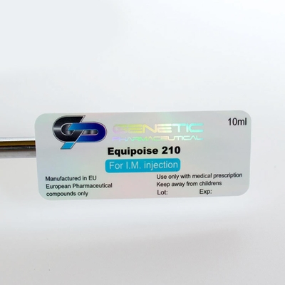 RX 10ml علب القارورة الفضية الصفيحة المعدنية الملصق الطباعة مع خدمة تصميم مجانية