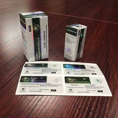 اختبار البروبيونات الحقن الدواء الزجاج القارورة الملصقات 25x60mm الليزر هولوغرام المواد
