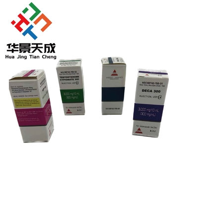 300 غرام حزم الورق الصيدلانية الزجاجية القوارير مربع كمال الاجسام الطباعة 10ml الملصقات صناديق