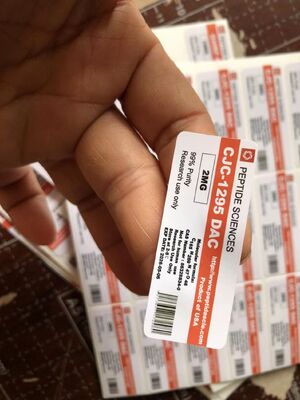 لاصق قوي الفينيل 2ml 3ml زجاجة الببتيدات الحقن الملصقات المقاومة للماء صديقة للبيئة للترزيباتيد