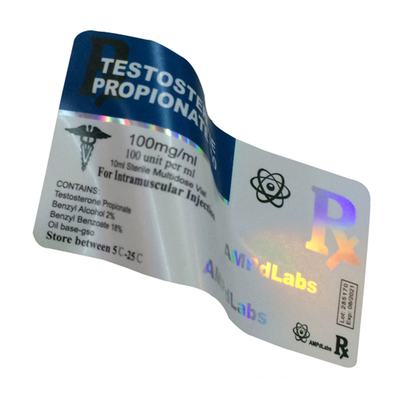 تصميم مجاني كمال الأجسام المخصصة SUS 250 حقن القوارير الانسدادية الملصقات صناديق UV لامعة PVC PP ملصق ملصق هولوغرافي