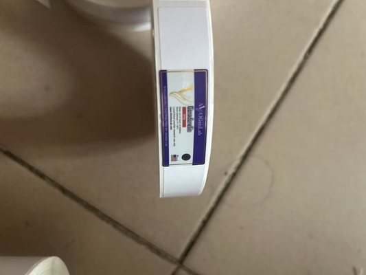2 مل ملعقة العلبة لبعض منتجات الببتيدات مع طباعة الذهب المستديرة