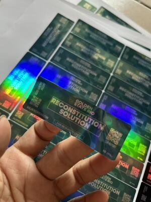 ملصقات قوارير زجاجية صيدلانية لمحلول إعادة التركيب 10 مل