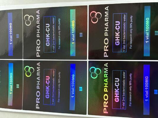 ملصقات أكياس Mots-c 10mg مع هولوجرام ليزر PET