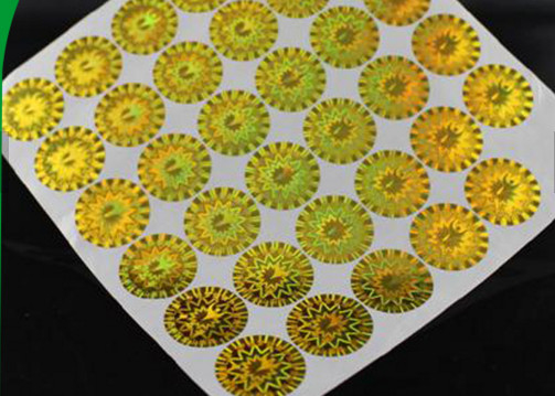 ملصق أمني دائم ملصق هولوغرافي UV الطباعة