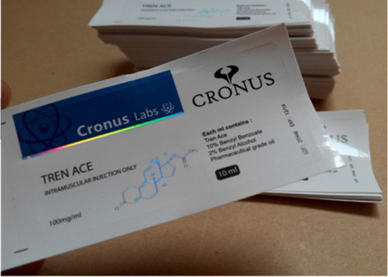 مختبر تسميات قارورة 10 مللي ، ملصقات تسمية فينيل ليزر فارما تأثير الهولوغرام