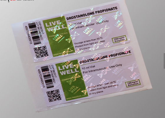 لاصق قوي فيال مخصص ملصقات الهولوغرام ل Drostanolone بروبيونات