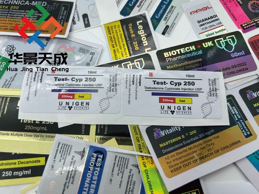 ملصقات زيت حقن عبوات زجاجية 10 مل ملصقات عبوات زجاجية