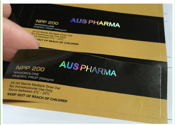 الليزر احباط الشعار تسميات لاصقة مخصصة / قارورة تسميات اللون التقليد