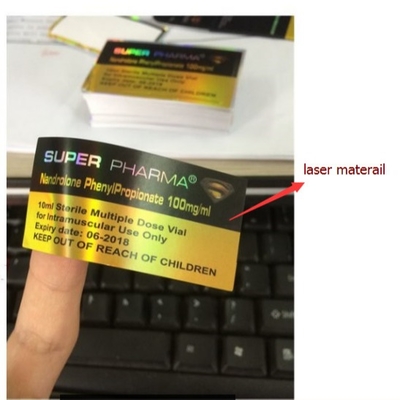 عازلة للماء 10 مل ملعقة علب القارورة جين فارما تصميم للزجاج الزجاجية تحريك الهولوغرام الطب