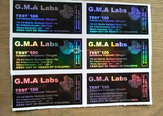 أسود GMA Labs الطب زجاجة تسمية DECA / TEST E 300 الليزر فيال الملصقات