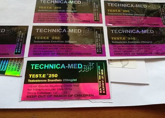 ملصق قارورة الهولوغرام الصيدلانية ، ملصقات قنينة الورق الابتنائية