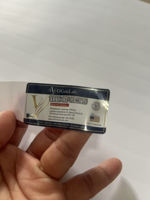 تصميم جديد اختبار هولوغرام سيب 10 مل مل ملصقات القارورة مع ملصقات الخط الذهبي