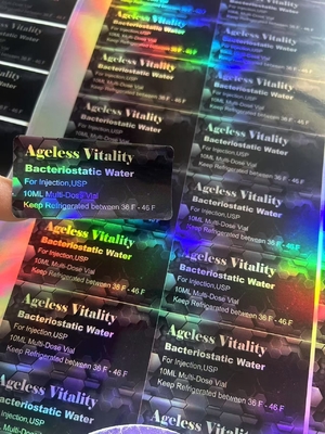 10 مل مياه باكتريولوجية الزيوت الأساسية الملصقات الزجاجية العقيمة الملصقات