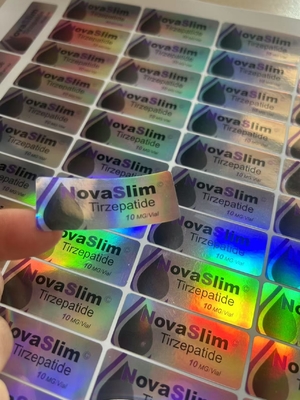 ملصقات 10mg من Tizepatide مع ملصق ملصق لعبوة الببتيد