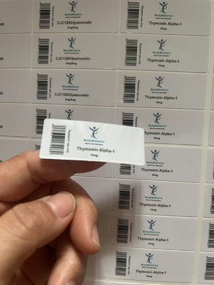 تيموزين ألفا 1 الببتيد الملصق ملصق القارورة 2ml الببتيد الملصق الذاتي ملصق الزجاجة