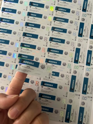 AOD964 3ml كأس زجاجية ملصقات مع هولوغرام بي تي ماتريل ليزر تأثير لامع