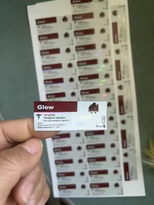 توهج 70 مجم 2 مل 3 مل ملصقات قوارير بتصميم مخصص