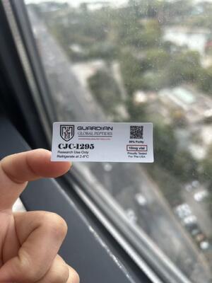 CJC-1295 10mg Peptide Vial Labels Custom logo Printing