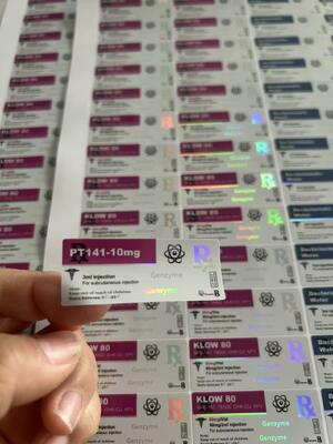 PT141 10MG القوارير الصغيرة الملصقات