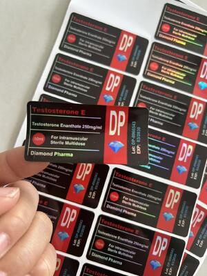 اختبار ENAN ليزر المواد العلامة التجارية الماس فارما 10 مل الملصقات القارورة