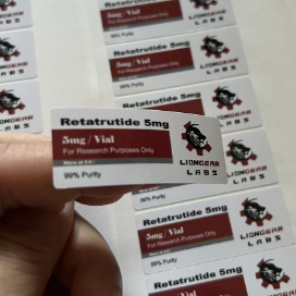 Retatrutides 5mg ملصقات قوارير صغيرة من مادة PVC البيضاء