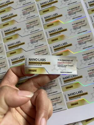 ملصقات زجاجية مخصصة لاختبار E 250mg بالليزر PET سعة 10 مل