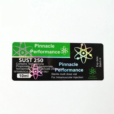 قنينة زجاجية للمختبر تسميات بحجم مخصص مقاوم للماء من أجل Sust 250MG