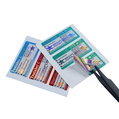 تسميات قارورة زجاجية CMYK 10 مل لاختبار سيبيونات