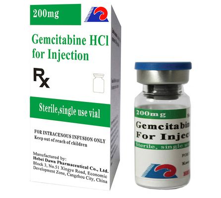 Gencitabine HCL 200mg Injection 10ml Vial Labels للاستخدام الفردي
